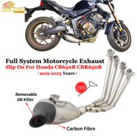 Slip-On For Honda CBR650R CB650R CB650 R CBR650 R 2019 - 2023 Motorcycle Full System Exhaust Modify Front Link Pipe Muffler Moto