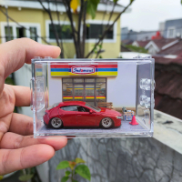 DIORAMA DIECAST - MINI DIORAMA - DIORAMA MINI WITH ACCRYLIC - PAJANGAN DIECAST - ACRYLIK DIECAST - A