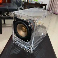 A-297 4 Inch Full Frequency Speaker HIFI Speaker Bookshelf Box Acrylic Speaker Transparent Crystal Sound