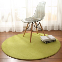 ins可愛短絨圓形地毯客廳茶幾吊籃藤椅地墊電腦椅臥室床邊瑜伽墊