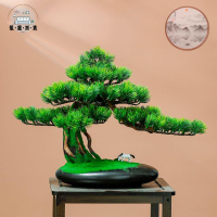 特惠/免運 工廠現貨 仿真花 假花 辦公室擺件 客廳裝飾 迎客松盆景擺件創意根雕崖柏迎客松羅漢松擺件陶瓷仿真綠植盆栽 可開發票 全館折扣 特惠/店長推薦 售後保障 m5523