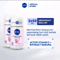 Paket isi 2x NIVEA Deodorant Brightening Hijab Fresh Roll On 50ml