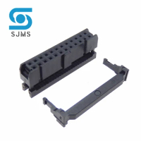 5/10PCS FC-24P IDC SOCKET Pitch 2.54MM JTAG ISP PLUG CONNECTOR DOUBLE ROW FEMALE 2x12PIN 24PIN FC 24p IDC BOX HEADER for cable