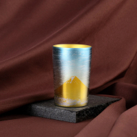 【HORIE】日本製 超輕量雙層 純鈦杯 保冷杯 水杯 富士山 鈦杯(金富士款 270cc)