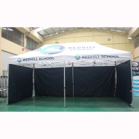 10X20ft (3X6M) Durable Logo Printed Pop-up Advertising Tent with 3 full walls (print both sided),Canopy Portable Folding Gazebo