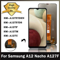6.5"New LCD For Samsung A12 Nacho SM-A127F A127 A12S LCD with frame Display Touch Screen Digitizer Assembly Replace