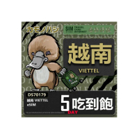 【鴨嘴獸Platypi.IF】越南eSIM 5日吃到飽 高流量網卡 免插卡網卡(純越南上網卡 免插卡上網卡)