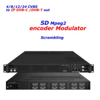 NDS3542H DVB-C and DVB-T encoder modulator 4/8/12/24 cvbs input AV to RF modulator Encoder