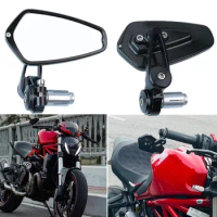 Motorcycle handlebar rearview mirror CNC aluminum alloy handlebar mirror For Ducati Monster 950 Monster 821 2020 2021 2022 2023