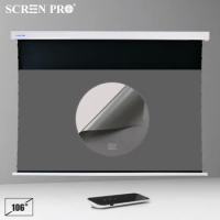 106inch Electric Retractable Projection Screen 16:9 Motorized ALR Screen With Remote For Long-Throw/Short-Throw Video Projector