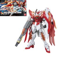 Bandai Original Assembled Model HGBF 1/144 Wing Gundam Zero Honoo Gundam Gunpla Action Anime Figure Toy Mobile Suit For Children