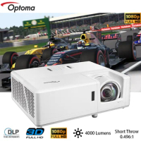 Optoma EL400HST-W Projector Short Throw Laser 1080p 4000 Lumens 4K Projector Full 3D Smart Video Pro