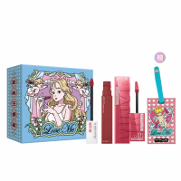 【MAYBELLINE 媚比琳】媚比琳 X 沈 渴愛俱樂部聯名禮盒組(水光鎖吻唇釉66+霧感液態唇膏170+愛沈邱比特卡夾)