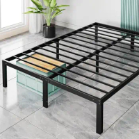 Sweetcrispy Queen Bed Frame - Metal Platform Bed Frames Queen Size with Storage Space Under Frame, Heavy Duty
