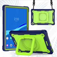 Cover for Lenovo Tab P11 PLUS M10 Plus 3rd Xiaoxin 10.6 Swivel bracket Handle with Shoulder Strap Case Tab M10 HD 3rd 10.1 Coque