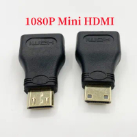 1/2/5 Pcs1080P Mini HDMI-Compatible Converter Male To Standard Extension Cable Adapter Female to Male HDMI-Compatible Connector