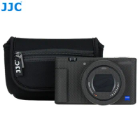 JJC Camera Bag with 2 Extra Pockets Neoprene Soft Camera Pouch Case for Sony ZV-1 RX100 Ricoh GR III HDF Olympus TG7 TG6 TG5 TG4