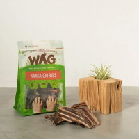澳洲 WAG 天然澳寵物零食 袋鼠肋條(裁切)  約200g 狗零食 純肉零食 耐啃咬 低敏零食 低脂零食