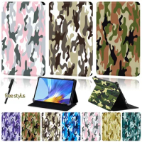 Universal Tablet Case for Huawei MatePad T8/Honor V6/MatePad 10.4"/MatePad 10.8"/MatePad Pro 10.8" Camouflage Print Stand Cover