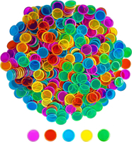 SEETOOOGAMES Magnetic Bingo Chips Counters - 500 Pieces Transparent Counting Game Chips - Clear Plas