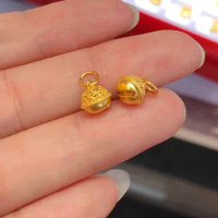 Pure 24K Yellow Gold Pendant Women 999 Gold Hollow Bell Necklace Pendant 1pcs