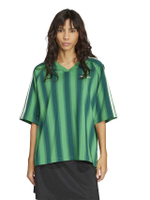 เสื้อยืดผู้หญิง Linear ทรงหลวม รุ่น JW6022 สีเขียวเข้ม