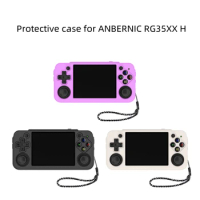​for ANBERNIC RG35XX H Gaming Console Silicone Protective Cover Drop Protection Simple Solid Color Black White Purple
