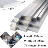 Aluminium Alloy 6061 T6 Rectangular Flat Bar Square Rod Plate Metal Strip Solid Stock For CNC Length