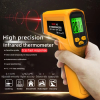 -50~530℃ Handheld Laser Infrared Thermometer 12:1 Target Positioning Contactless Digital Temperature Meter LCD Thermometer