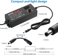 SHNITPWR Universal AC To DC Adapter 3V ~ 24V 2A 48W แหล่งจ่ายไฟสลับ3V 5V 6V 9V 12V 15V 18V 19V 20V 2