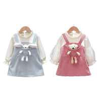 【Baby 童衣】立體娃娃造型假兩件式洋裝 女童洋裝 可愛洋裝 88946(共２色)