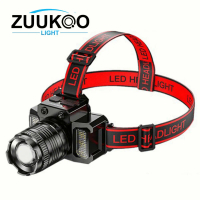 Zuuko ไฟฉายคาดหัว 1500ML LED แสงกลางแจ้ง ไฟฉายตั้งแคมป์ ไฟคาดหัว  ส่องสว่างระยะไกล กันน้ำใช้งานลุยฝน