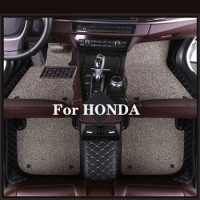 High Quality Customized Double Layer Detachable Diamond Pattern Car Floor Mat For HONDA Stream Shuttle URV Inspier XRV Clarity