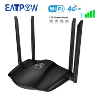 EATPOW New Home 4G Router Wifi SIM Card Slot 300Mbps Wireless SIM Router 4G LTE 4* 5dBi Antennas Universal Wifi Router Sim Card
