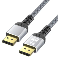 DP1.4 8K 60Hz Displayport Cable 2m 1m 1 4 DP Cable 4K 144Hz 5m 3m Shielded HDR 32Gbps Video Audio Cable for Laptop TV Projector
