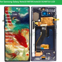 OLED 6.8''For Samsung Galaxy Note 10 Plus Lcd N975X SCV45 N975W Display Screen Digitizer For Samsung note10+ 5G N975 n976b lcd