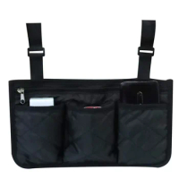 Wheelchair Armrest Storage Bag Waterproof Wheelchair Side Bag Universal Armrest Side Storage Bag Fits Most Wheelchairs