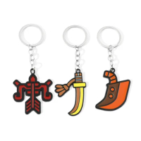 Game Monster Hunter Keychain Weapon World MHW Great Sword Bow Model Pendant Keyrings Car Key Holder Jewelry Accessories Gifts