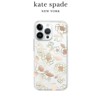 【kate spade】iPhone 14系列 精品手機殼 金色年華