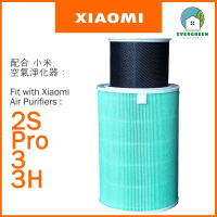 適用於 小米 MI 米家 2S PRO 3 3H 復合網 空氣清新機 備用過濾器套件替換用 