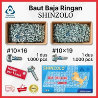 Baut Baja Ringan SHINZOLO #10x16 #10x19 - Skrup Baja Ringan ZOLO - Baut Roofing Screw #10x19