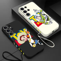 Disney Toy Story Case for Samsung Galaxy S22 Plus S24 Ultra S23 Ultra 5G S20 FE S21 S23 5G S20 Square Liquid Matte Soft Cover