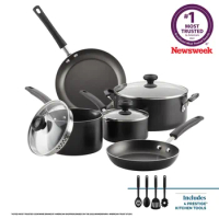 12-Piece Nonstick Pots Pans/Cookware Set with Saucepans Dutch Oven Skillets Nylon Tools