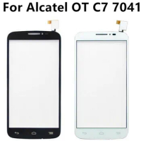 Black White For Alcatel One Touch Pop C7 7041 OT-7041D 7041X 7040E 7041D Front Touch Screen Digitizer Panel Sensor Touch Screen