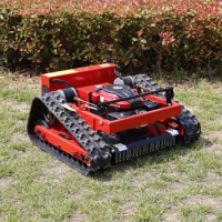 Remote Control Lawn Mower Crawler All Terrain Slope Mowing Machine Tracked Radio Controlled Grass Cutter Robotic Mowers