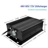 48V 20A 18A 48V 15A charger 54.6V 20A 58.4V 15A 58.8v 18A Smart Charger for 48V lithium ion battery 