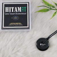 Liontin Kalung Batu Giok Hitam Black Jade Model Donat - HitamFit