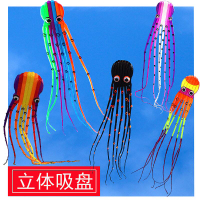 紅陽3D立體高檔大型成人軟體風箏多色無骨筒章魚8米10米15米
