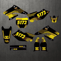 Complete Set of DECALS Free Customized Number Name GRAPHICS Decals Stickers kit For SUZUKI RMZ250 2004 2005 2006 RMZ 250 RMZ-250