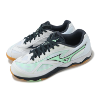 Mizuno 桌球鞋 Wave Medal 7 男鞋 寬楦 白 綠 膠底 止滑 室內運動 運動鞋 美津濃 81GA2415-31